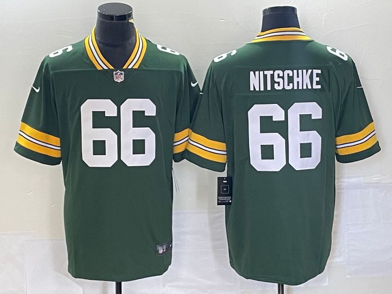 Men Green Bay Packers #66 Nitschke Green 2023 Nike Vapor Limited NFL Jersey style 2->los angeles chargers->NFL Jersey